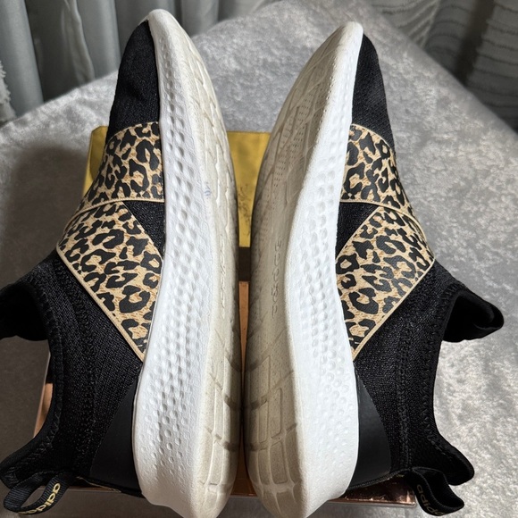adidas Black and Leopard Women's Slip-On Sneakers - Picture 4 of 9